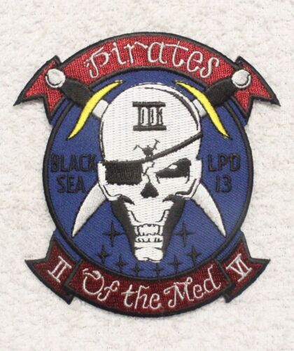 USS Nashville LPD-13 "Pirates of the Med" USN Navy patch 