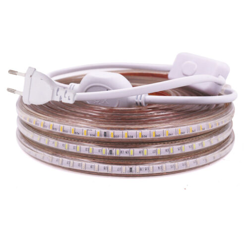 230V 3014 LED Stripe Licht Streifen Mit AN//Aus Lichtleiste Wasserdicht Lichtband