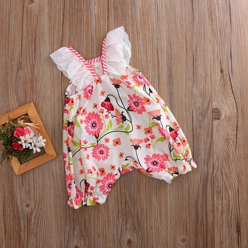 Newborn Baby Girl Floral Romper Jumpsuit Bodysuit Clothes Outfit Summer