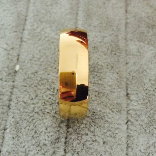 Titanium Unisex Ring Real 22K Gold Filled Plated High  Polish Lead Nickel Free
