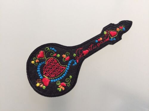 PORTUGUESE GUITAR Patch Embroidered Iron On Patch 4 " PORTUGAL CULTURE 