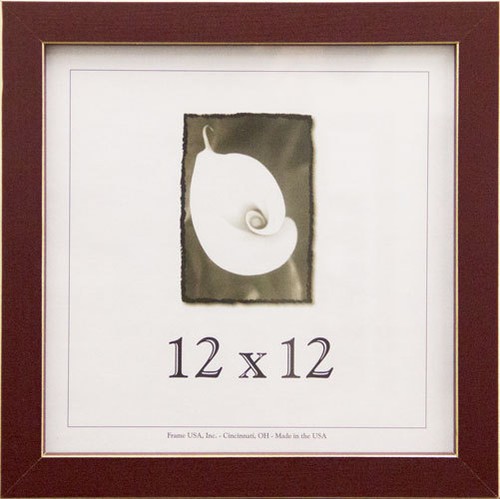Available in 4 Colors! 12x12 Clean Cut Wood Picture Frame w//Real Glass