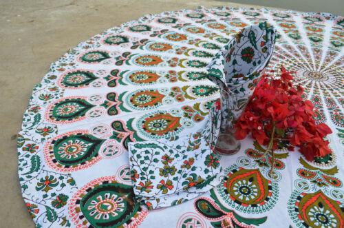 Bohemian Mandala Round Beach Rug Indian Roundie Tapestry Hippie Throw Yoga Mat 