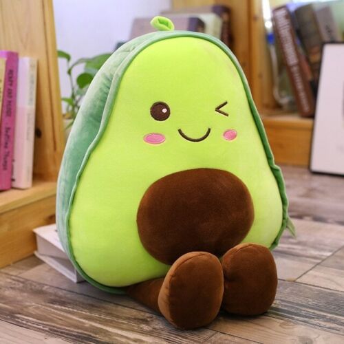 Cute Smiling Avocado Stuffed Plush Toy Super Soft Cushion Pillow Child Gift NEW 