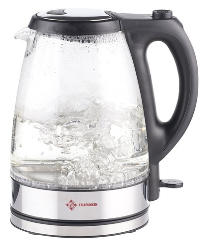 Kettles Telefunken Glas Wasserkocher 1 7 L 20 Watt Kabellos Mit Blauer Led Beleuchtet Home Furniture Diy New Times Bg