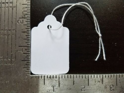 1000 WHITE #7 Large Price Merchandise Tags BLANK String STRUNG Retail Jewelry 