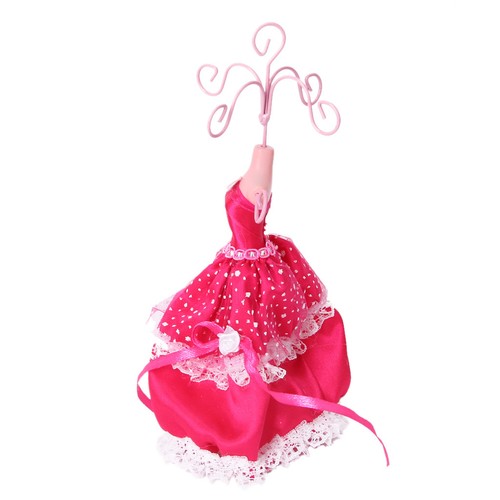 Princess Lace Gown Lady Dress Mannequin Earring Jewelry Display Stand Holder