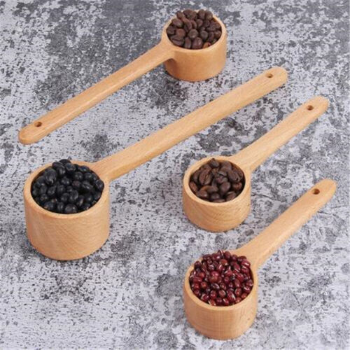 Long Handle Wooden Spoon Coffee Tea Mixing Spoons Soup Scoop Tableware HS3 