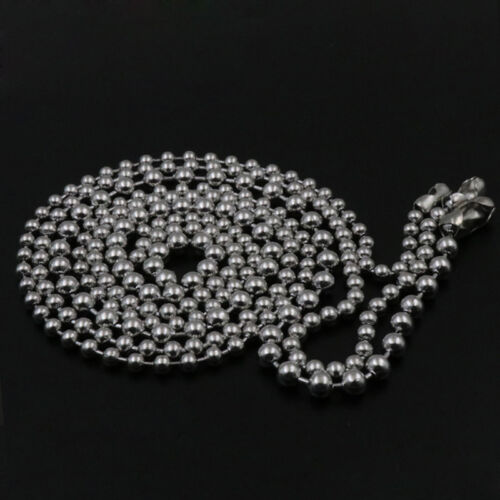 1.5mm-10mm Bead 304 Stainless Steel Ball Necklace Chain Silver Sold By Meters