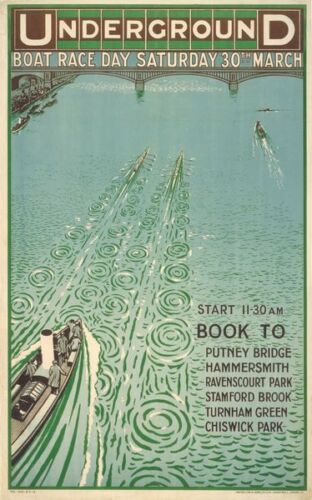 1913 University Boat Race Poster A3//A2//A1 Print