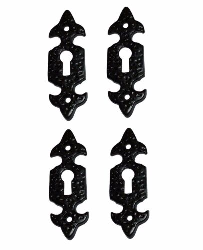 4 x FDL  Style Key Hole escutcheons in Black Cast Iron SPECIAL OFFER 37342