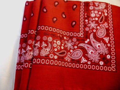 6 pcs Scarf Bandana 100/% Cotton size 22 x 22 choose color