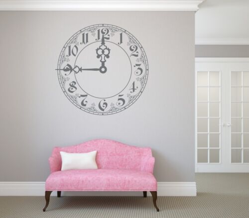 Vintage Clock BIG SIZES Reusable Stencil Wall Decor Decoration Colonial Shabby 