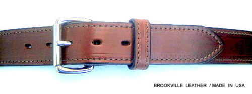 CHOCOLATE BRIDLE LEATHER BELT/ 1.5" /STAINLESS BUCKLE /AMISH MADE IN THE USA 