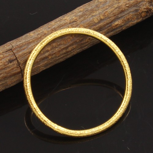 925 Sterling Silver 1.5 mm plain band Stackable Gold Plated Ring Choose Any Size