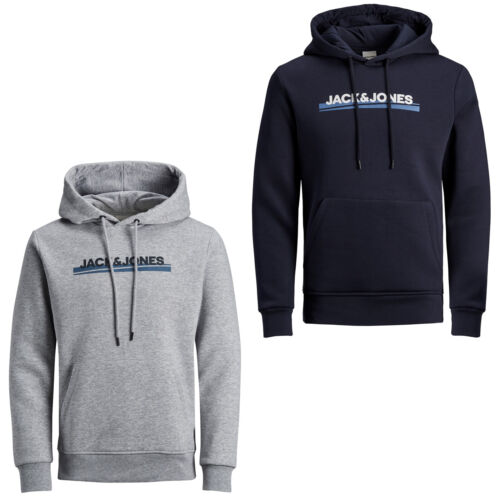 Jack & Jones Core Hoodie Mens Logo Print Drawstring Hooded L/S Sweater JCOZine 