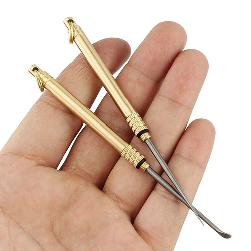 Portable Fruit Fork Toothpick-holder Outdoor EDC Toothpick Ear Spoon Bottle