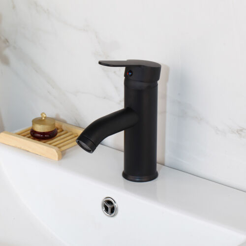 Kitchen /Bathroom 1 Handle Brass Black Basin Sink Vanity Lavatory Mixer Faucet T 