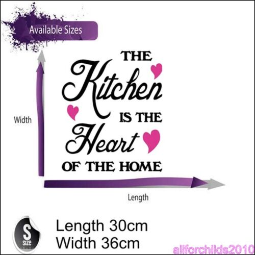 ART DECOR   DECAL THE KITCHEN IS THE HEART OF THE HOME wall  STICKER