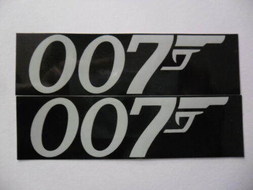 007 James Bond Gun 4x1.5 3x1" Vinyl decal weather proof 2 stickers many colors 