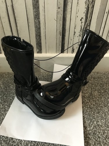Mothercare Black Girls Boots Size Infant 7