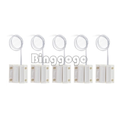 1//5Pairs MC-38 Wired Door Window Sensor Magnetic Switch Home Alarm System