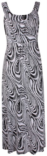 Neue Frauen Plus Size Saisonblumendruck lange Maxi-Kleid 42-56