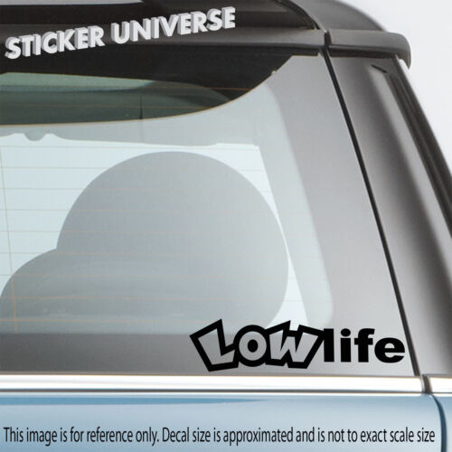 LOWLIFE Vinyl Die Cut Car Window Decal Bumper Sticker JDM Low Rider Lowered 0700