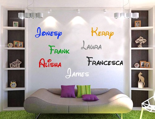 Disney name wall sticker personalised walt vinyl girls boys decal