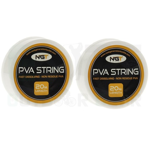 NGT Carp Fishing Bait Non Residue PVA String or Tape 20M Rolls Fast Disolving