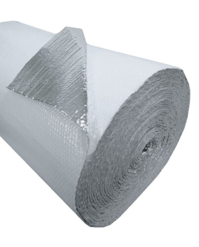 US Energy Products 48/" x 2/' Double Bubble White Reflective Foil Insulation