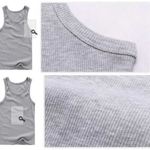 New Men/'s A-shirt Tank Top Undershirt ribbed 100/% Cotton