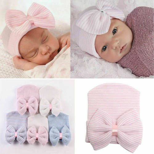 Baby Infant Hat Floral Print Turban Cap Newborn Head Wrap Beanie Knot Headband