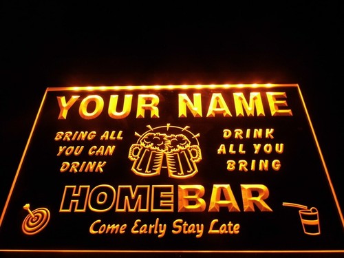 Nom Personnalisé custom Family Home Brew Mug Cheers Bar Bière enseigne au néon Hang