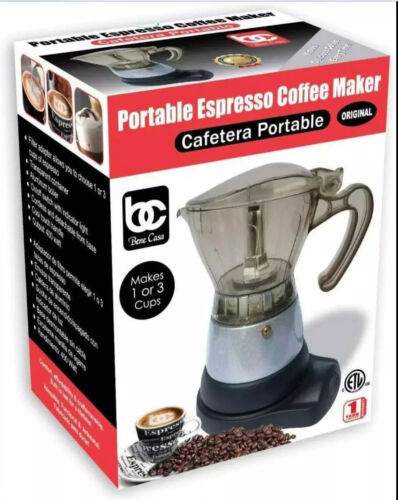 Electric Cuban Espresso Coffee Maker Cafetera Electrica Cubana 1-3 Tazas 