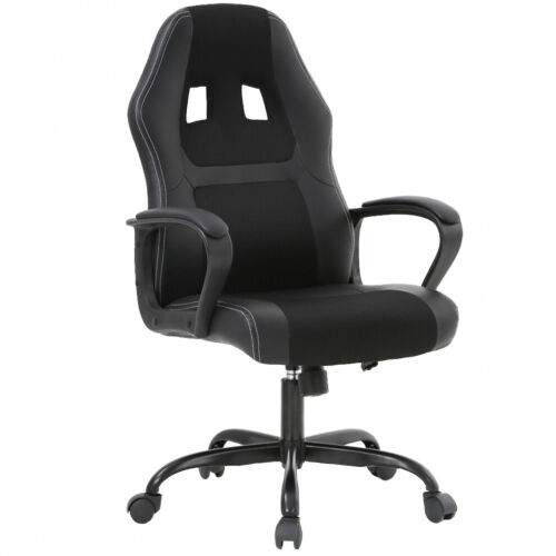 New Office Chair Gaming Chair Desk Ergonomic Leather Computer Chair w Metal Base
