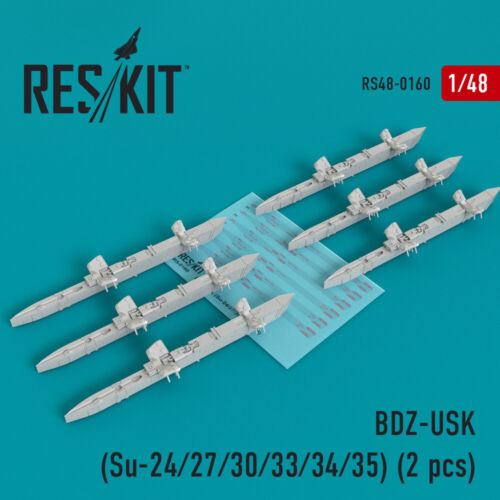 Su-24//27//30//33//34//35 1//48 6 pcs ResKit 48-0160 BDZ-USK Racks