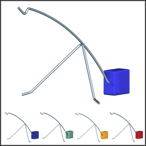 Blue Optical Display Cube Frame Holder
