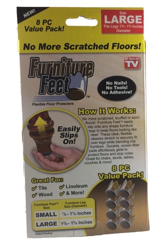 Furniture Feet As Seen On Tv Flexible Floor Protectors Large 8 Pc Value Pack Other Home Furniture Feet As Seen On Tv Flexible, Furniture Feet Covers As Seen On Tv