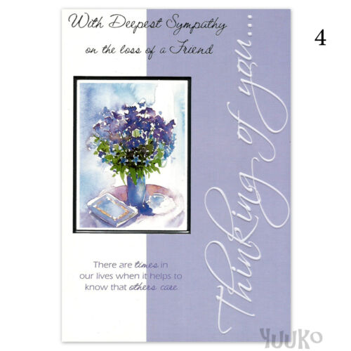 Condolence FRIEND SYMPATHY CARD Mourning Bereavement Sorry for your loss 