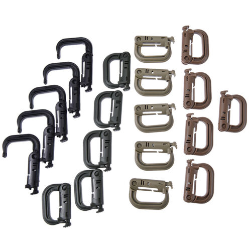 5x molle carabiner d locking ring plastic clip ring buckle carabiner keychain gs 