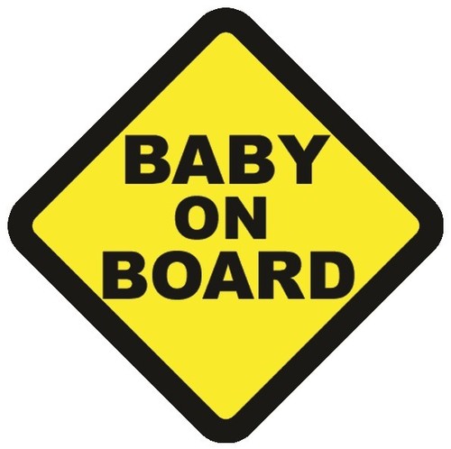 2 BABY ON BOARD WARNING SAFETY SIGN Sticker Vinyl Decal for car vehicle window