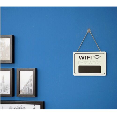 Wood WiFi Password Sign Hanging Board Hanging Chalkboard for Store Decoration 