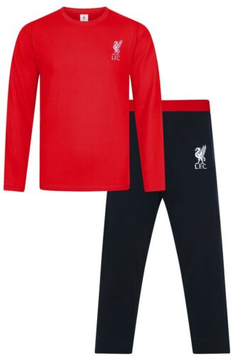Mens Liverpool Football Club Long Pyjamas Premier League PJs LFC Pyjama PJ Red