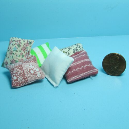 Dollhouse Miniature Throw Pillow Set of 6 ~ Perfect for any Room  S1724