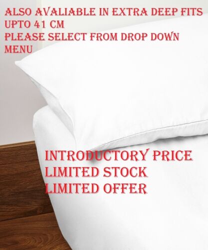 FITTED SHEETS LUXURY100/% EGYPTIAN COTTON 250 THREAD COUNT SHEETS ALL SIZES