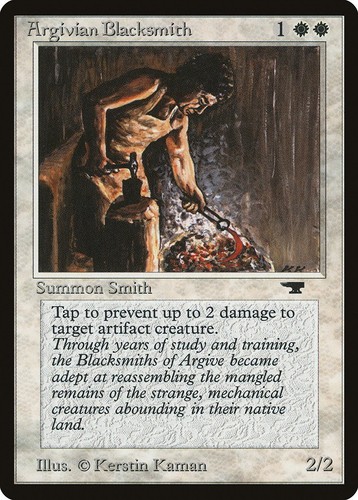 Argivian Blacksmith Antiquities NM-M White Common MAGIC GATHERING CARD ABUGames