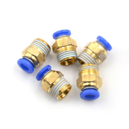 6mm Straight Push in Fitting Pneumatic Push to Connect Air $TCA 5PCS Male 1//4/"