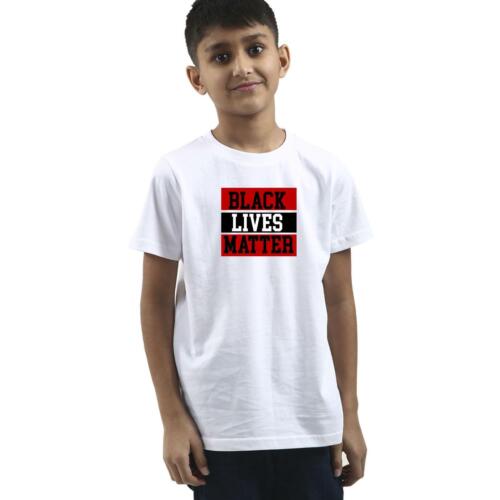 Black Lives Matter Printed T Shirt Boys Top Cotton Tee Short Sleeve Shirt 8113 