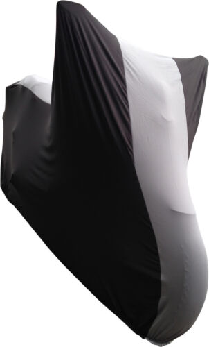 Super Soft Stretch Elasticated Indoor Motor bike Cover Black & Grey-Aprilia